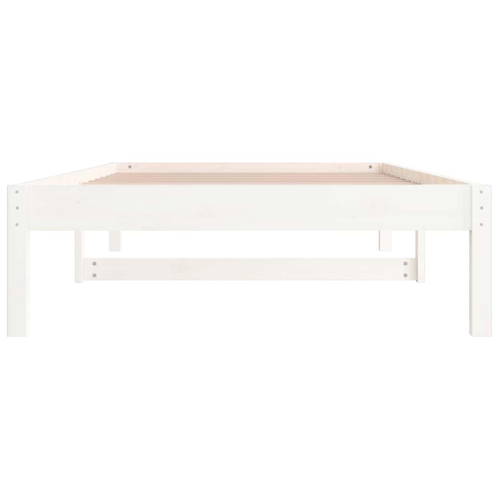 vidaXL Day Bed without Mattress White 90x200 cm Solid Wood Pine 6