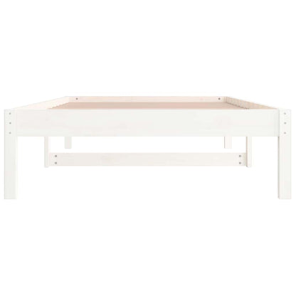 vidaXL Day Bed without Mattress White 90x200 cm Solid Wood Pine 6
