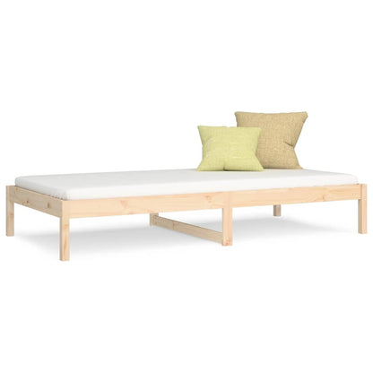 Day Bed without Mattress Solid Wood Pine Natural 90 cm 190 cm