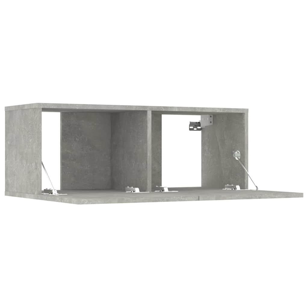 vidaXL 2 Piece TV Cabinet Set Concrete Grey 80x30x30 cm Engineered Wood 5