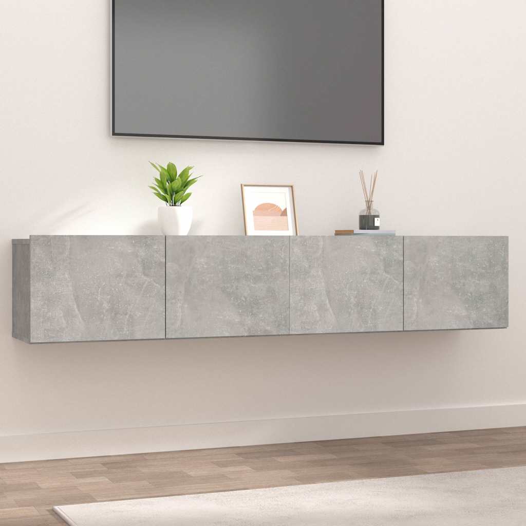 vidaXL 2 Piece TV Cabinet Set Concrete Grey 80x30x30 cm Engineered Wood 1