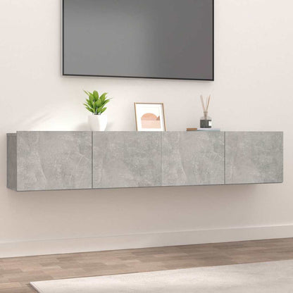 vidaXL 2 Piece TV Cabinet Set Concrete Grey 80x30x30 cm Engineered Wood 1