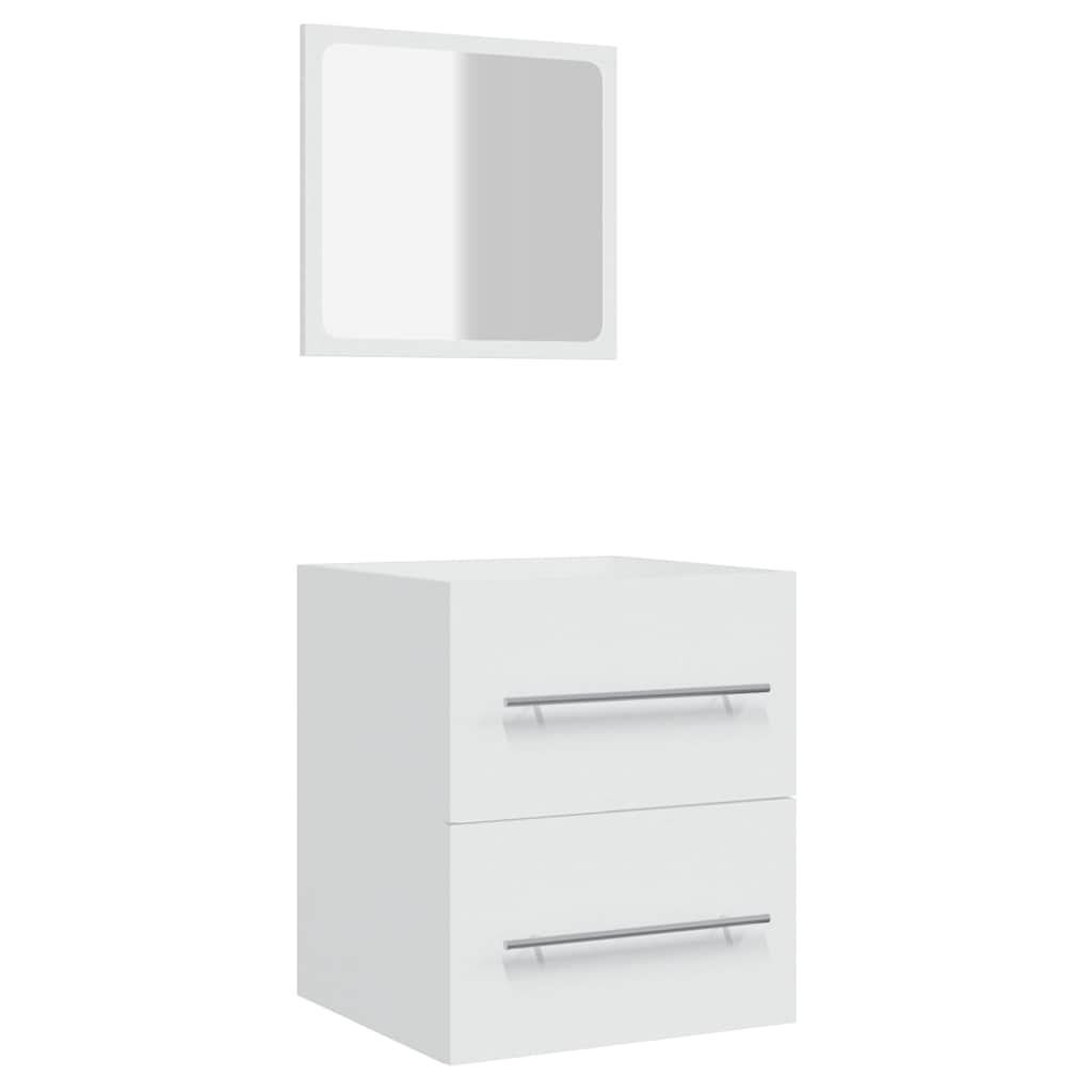 vidaXL Bathroom Cabinet with Mirror White 41x38.5x48 cm Engineered Wood 2