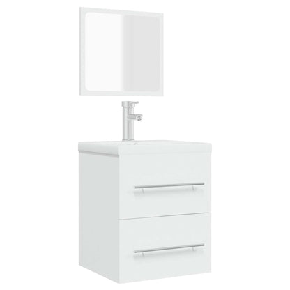 vidaXL Bathroom Cabinet with Mirror White 41x38.5x48 cm Engineered Wood 4
