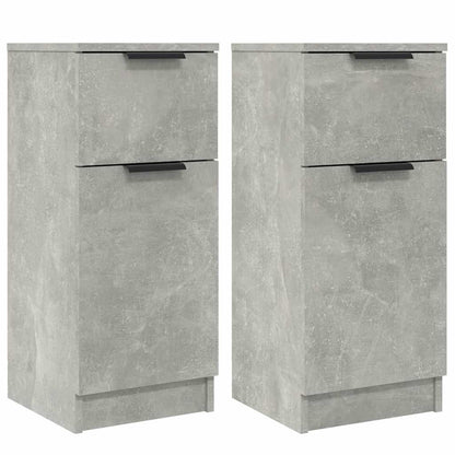 vidaXL Sideboards 2 pcs Concrete Grey 30x30x70 cm Engineered Wood 2