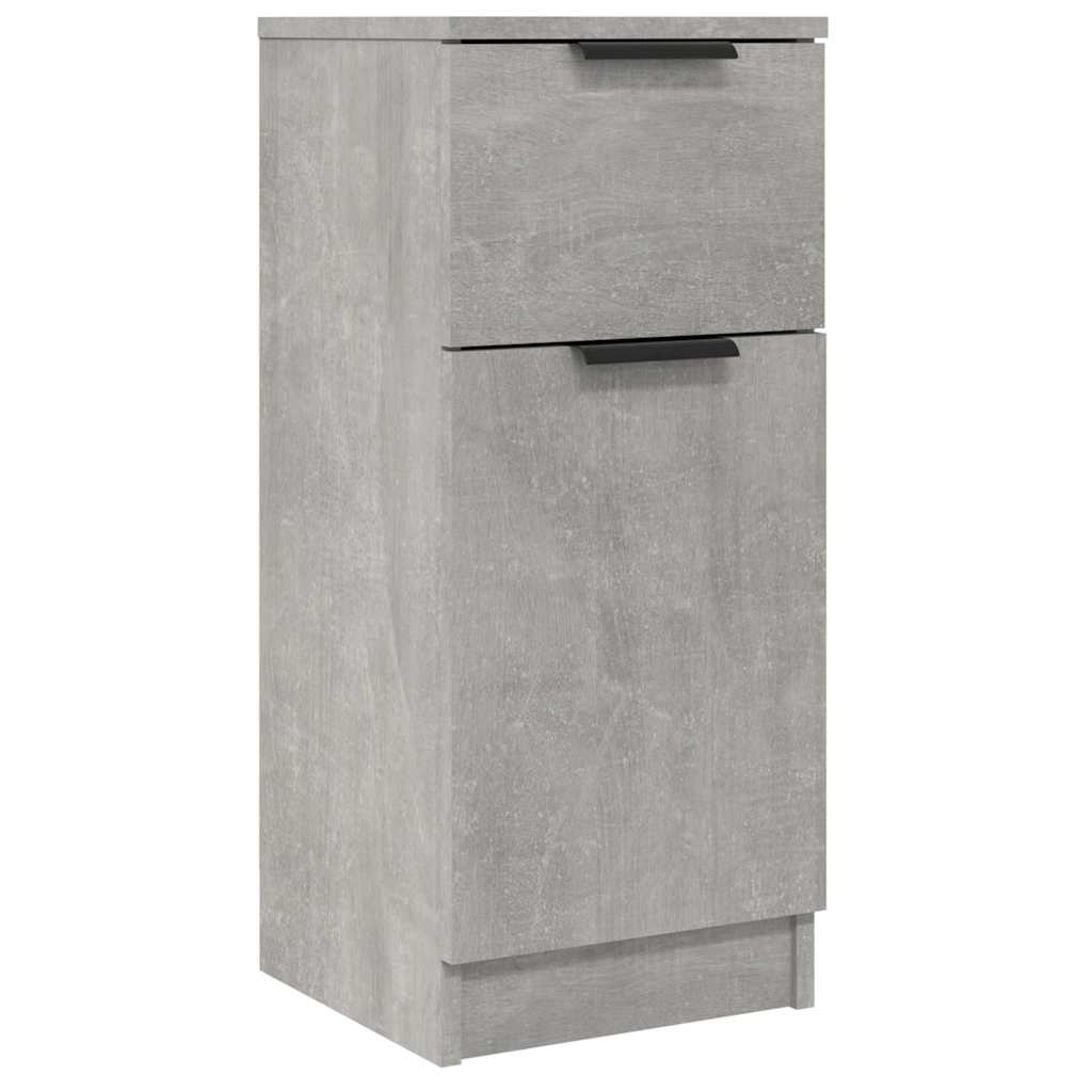 vidaXL Sideboards 2 pcs Concrete Grey 30x30x70 cm Engineered Wood 4