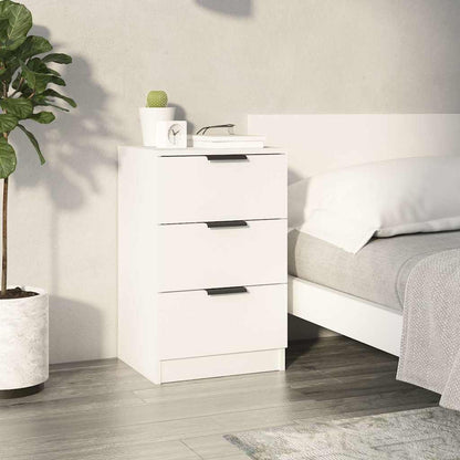 vidaXL Bedside Cabinet White 40x36x65 cm 1