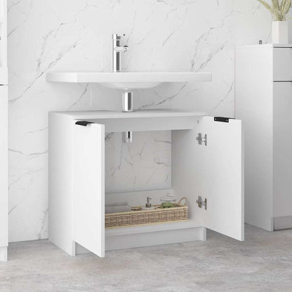 vidaXL Bathroom Cabinet White 64.5x33.5x59 cm Engineered Wood 4