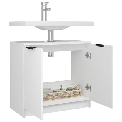 vidaXL Bathroom Cabinet White 64.5x33.5x59 cm Engineered Wood 6