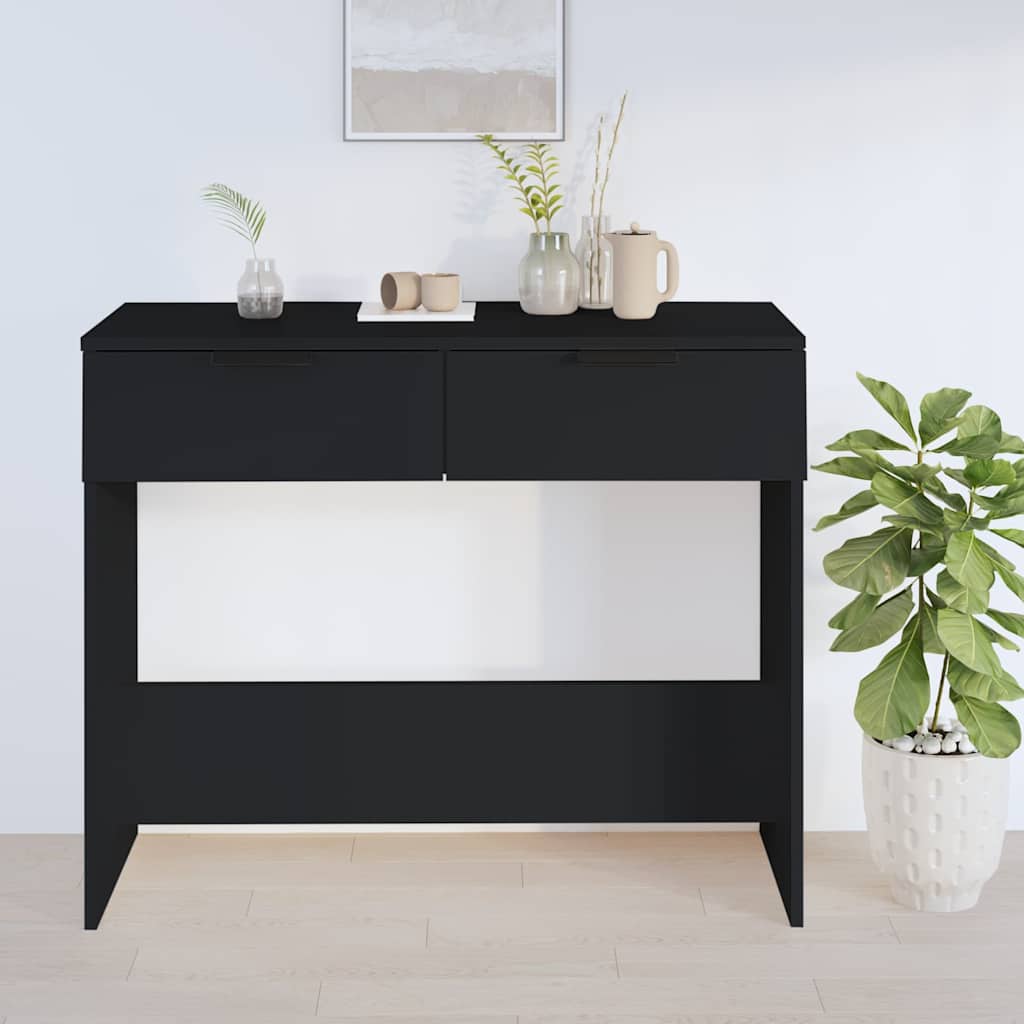 vidaXL Console Table | Black | Engineered wood | Medium | Console Table 1