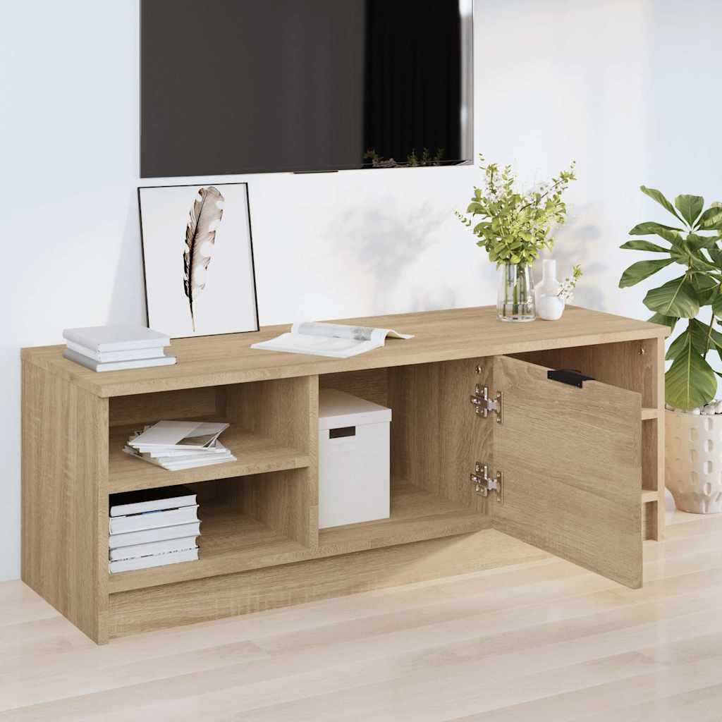 vidaXL TV Cabinet Sonoma Oak 102x35.5x36.5 cm Engineered Wood 3