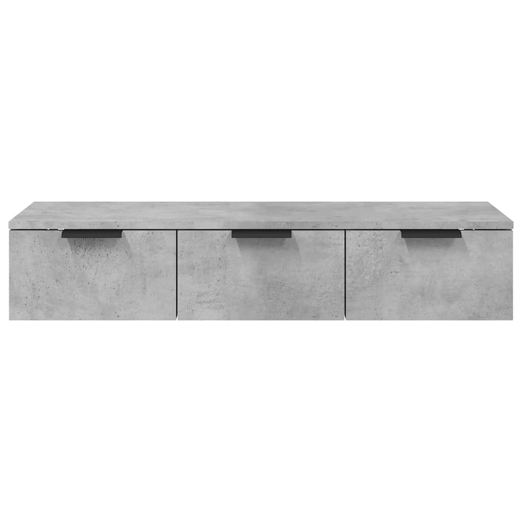 vidaXL Wall Cabinet Concrete Grey 102x30x20 cm Engineered Wood 4