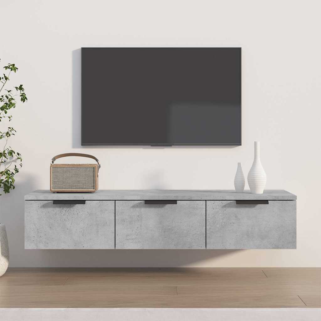 vidaXL Wall Cabinet Concrete Grey 102x30x20 cm Engineered Wood 1