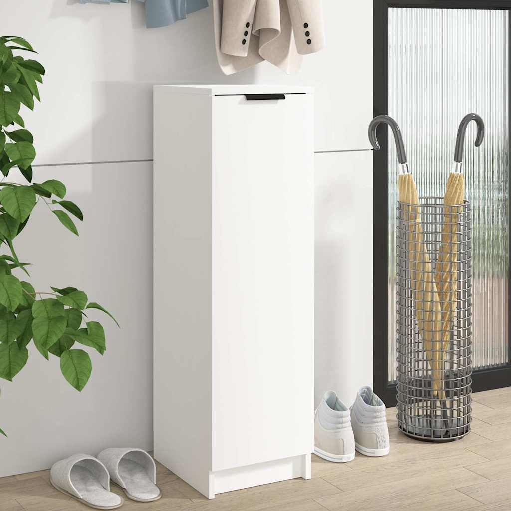 Shoe Cabinet 30x35x100 cm Engineered Wood White