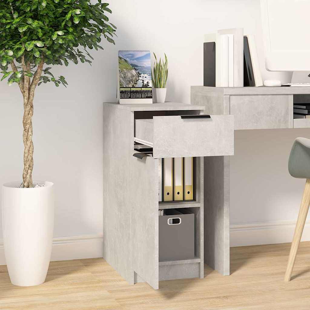 vidaXL Desk Cabinet Concrete Grey 33.5x50x75 cm Engineered Wood 3