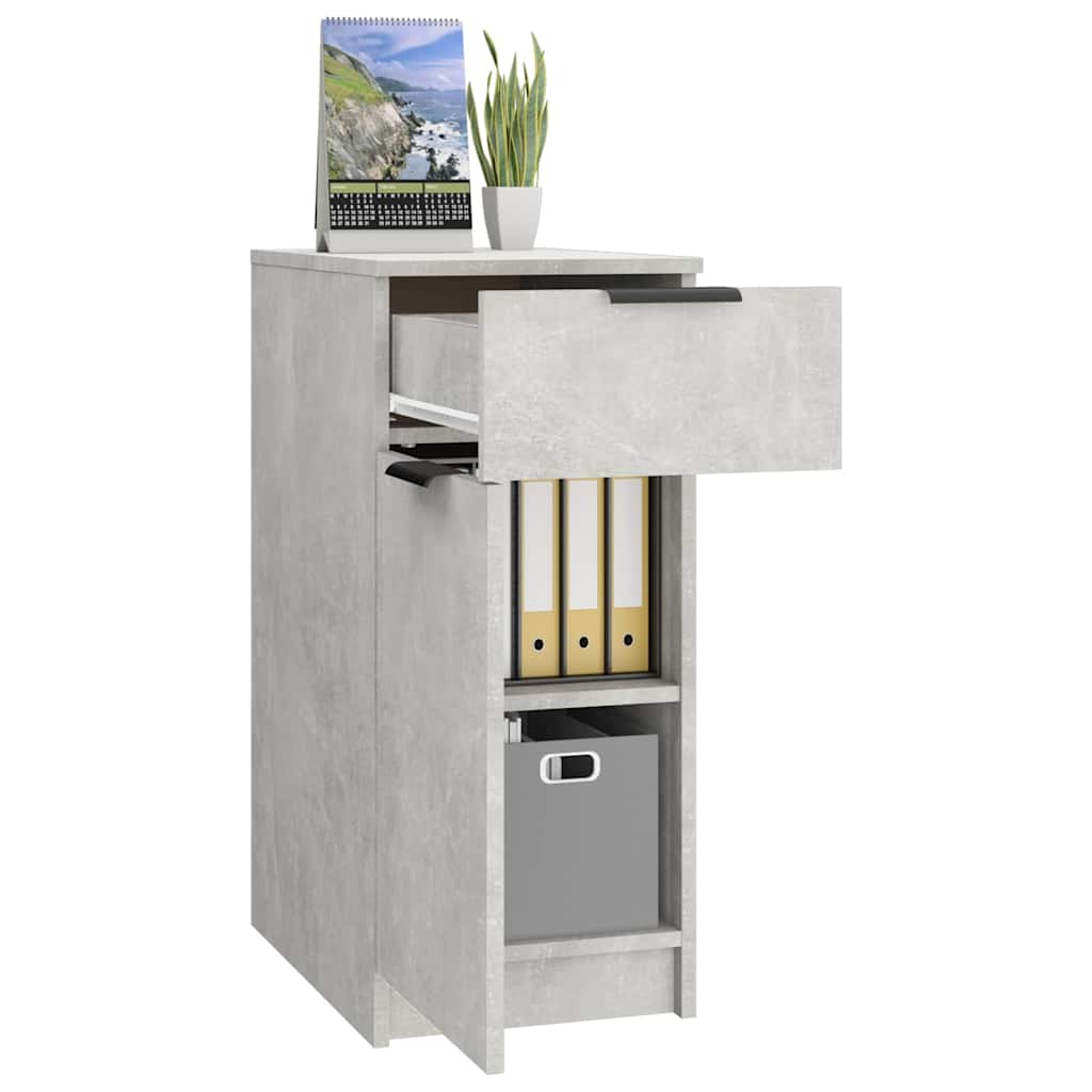 vidaXL Desk Cabinet Concrete Grey 33.5x50x75 cm Engineered Wood 4