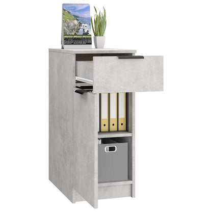 vidaXL Desk Cabinet Concrete Grey 33.5x50x75 cm Engineered Wood 4