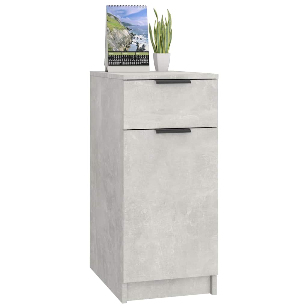 vidaXL Desk Cabinet Concrete Grey 33.5x50x75 cm Engineered Wood 5