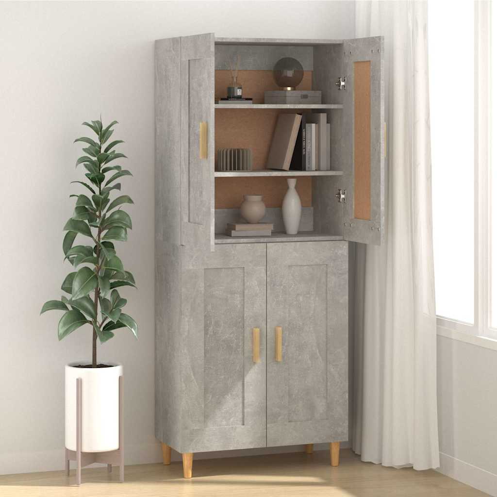 vidaXL Sideboard Concrete Grey 69.5x34x90 cm Engineered Wood 3