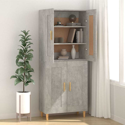 vidaXL Sideboard Concrete Grey 69.5x34x90 cm Engineered Wood 3