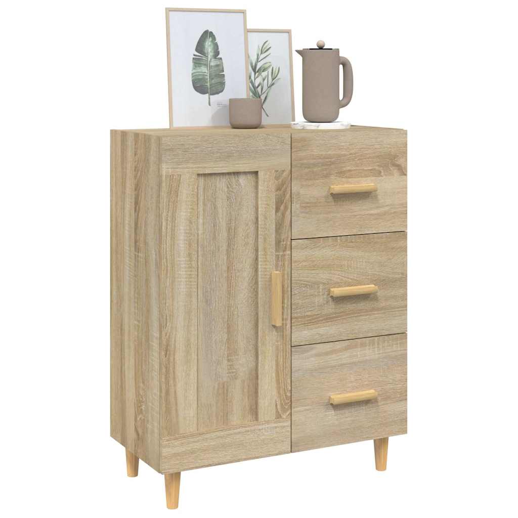 vidaXL Sideboard Sonoma Oak 69.5x34x90 cm Engineered Wood 4