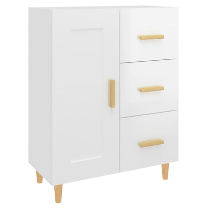 vidaXL Sideboard High Gloss White 69.5x34x90 cm Engineered Wood 2