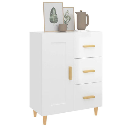 vidaXL Sideboard High Gloss White 69.5x34x90 cm Engineered Wood 4