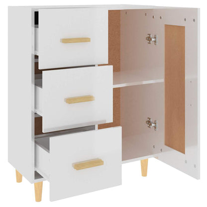 vidaXL Sideboard High Gloss White 69.5x34x90 cm Engineered Wood 6