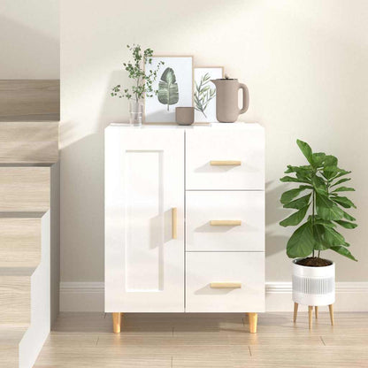 vidaXL Sideboard High Gloss White 69.5x34x90 cm Engineered Wood 1