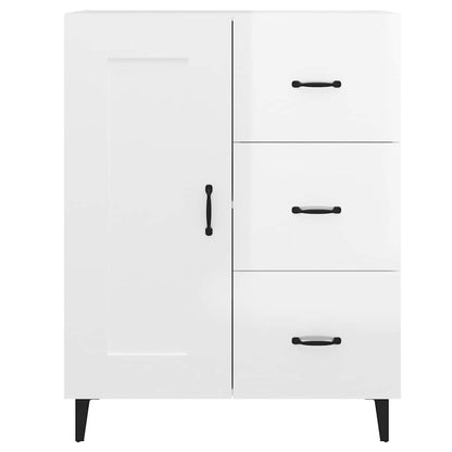 vidaXL Sideboard High Gloss White 69.5x34x90 cm Engineered Wood 6