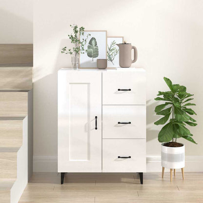 vidaXL Sideboard High Gloss White 69.5x34x90 cm Engineered Wood 1