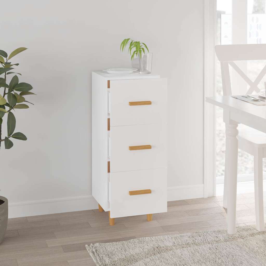 vidaXL Sideboard White 34.5x34x90 cm Engineered Wood 3
