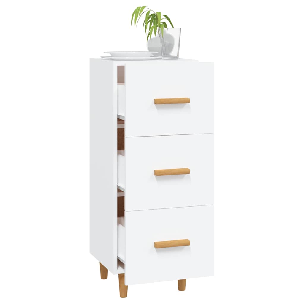 vidaXL Sideboard White 34.5x34x90 cm Engineered Wood 4
