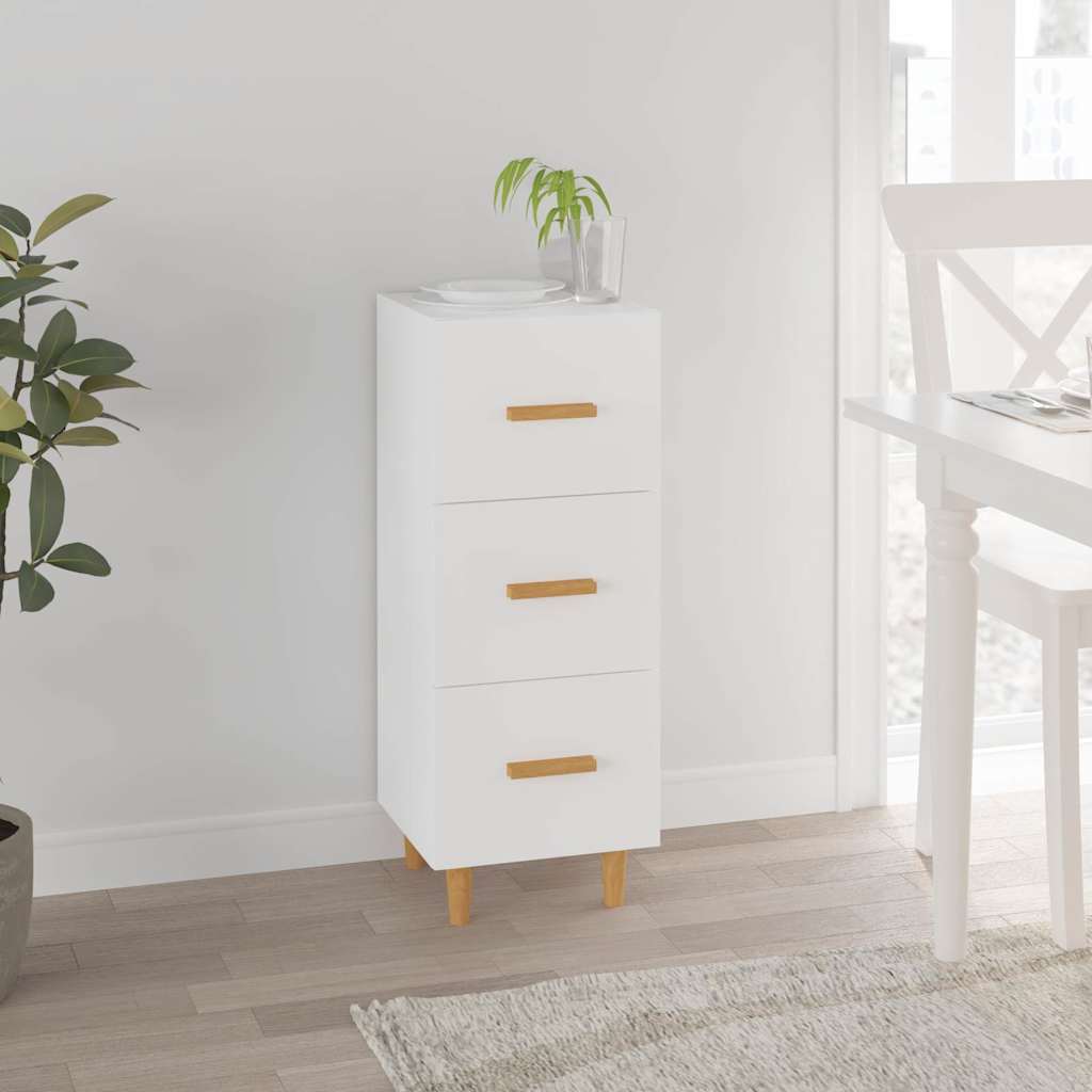 vidaXL Sideboard White 34.5x34x90 cm Engineered Wood 1