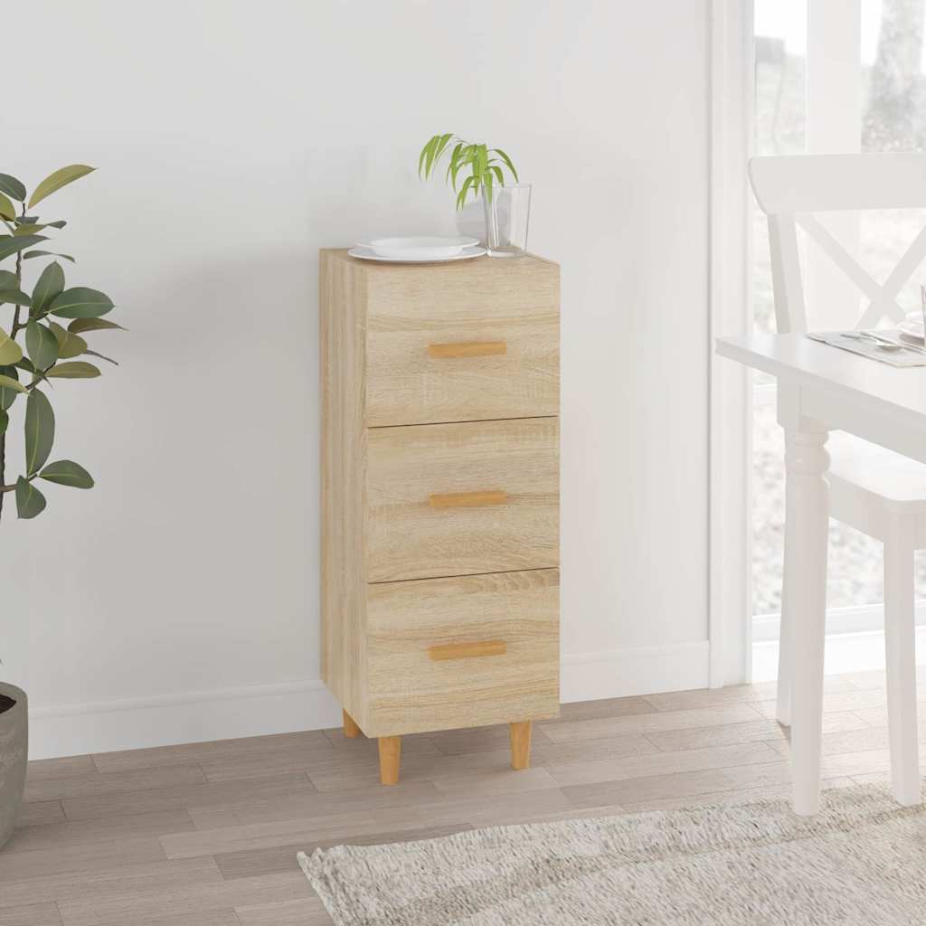 vidaXL Sideboard Sonoma Oak 34.5x34x90 cm Engineered Wood 1