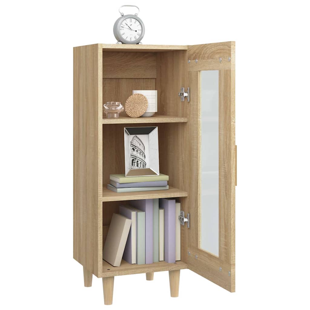 vidaXL Sideboard Sonoma Oak 34.5x34x90 cm Engineered Wood 5