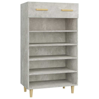vidaXL Shoe Cabinet Concrete Grey 60x35x105 cm Engineered Wood 2