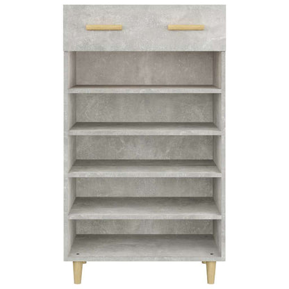 vidaXL Shoe Cabinet Concrete Grey 60x35x105 cm Engineered Wood 6