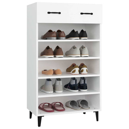 vidaXL Shoe Cabinet | White | Engineered wood, Iron | 60 x 35 x 105 cm 5