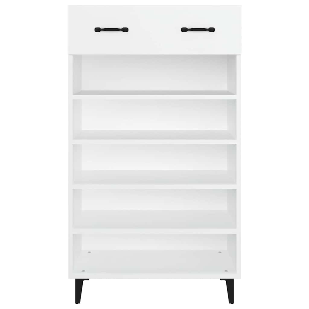 vidaXL Shoe Cabinet | White | Engineered wood, Iron | 60 x 35 x 105 cm 6