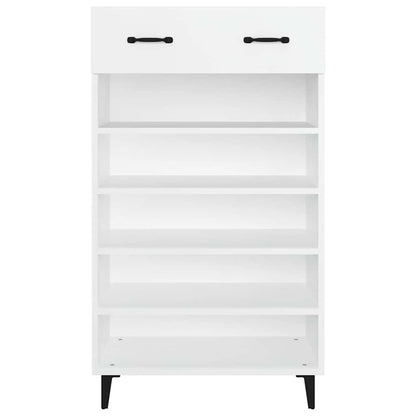 vidaXL Shoe Cabinet | White | Engineered wood, Iron | 60 x 35 x 105 cm 6