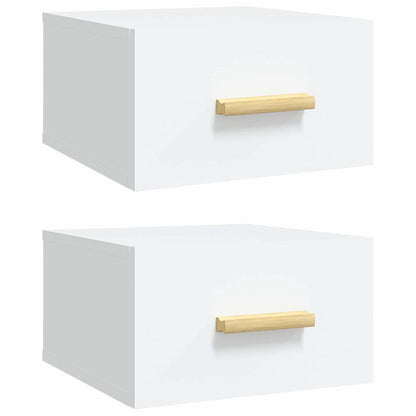 vidaXL Wall-mounted Bedside Cabinets 2 pcs White 35x35x20 cm 2