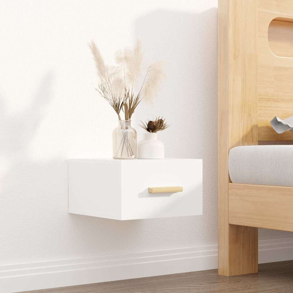 vidaXL Wall-mounted Bedside Cabinets 2 pcs White 35x35x20 cm 3