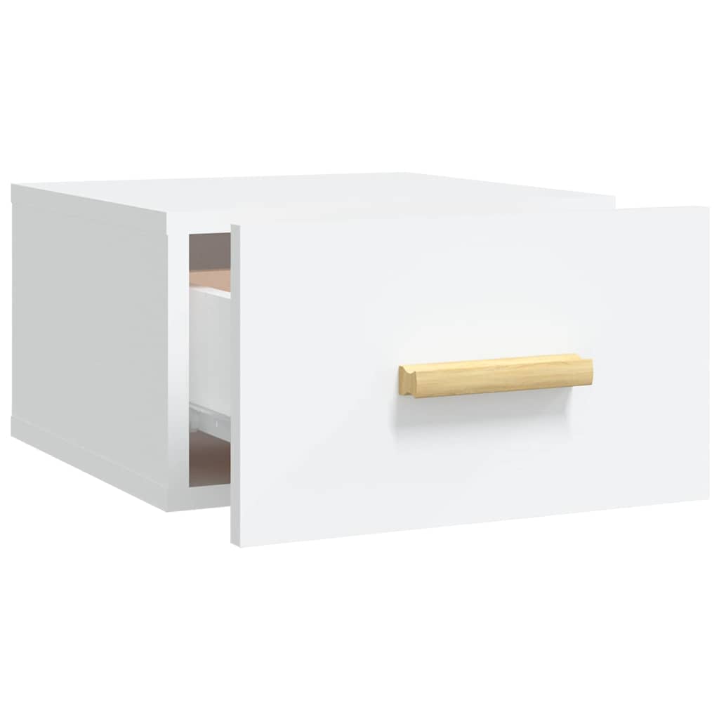vidaXL Wall-mounted Bedside Cabinets 2 pcs White 35x35x20 cm 6