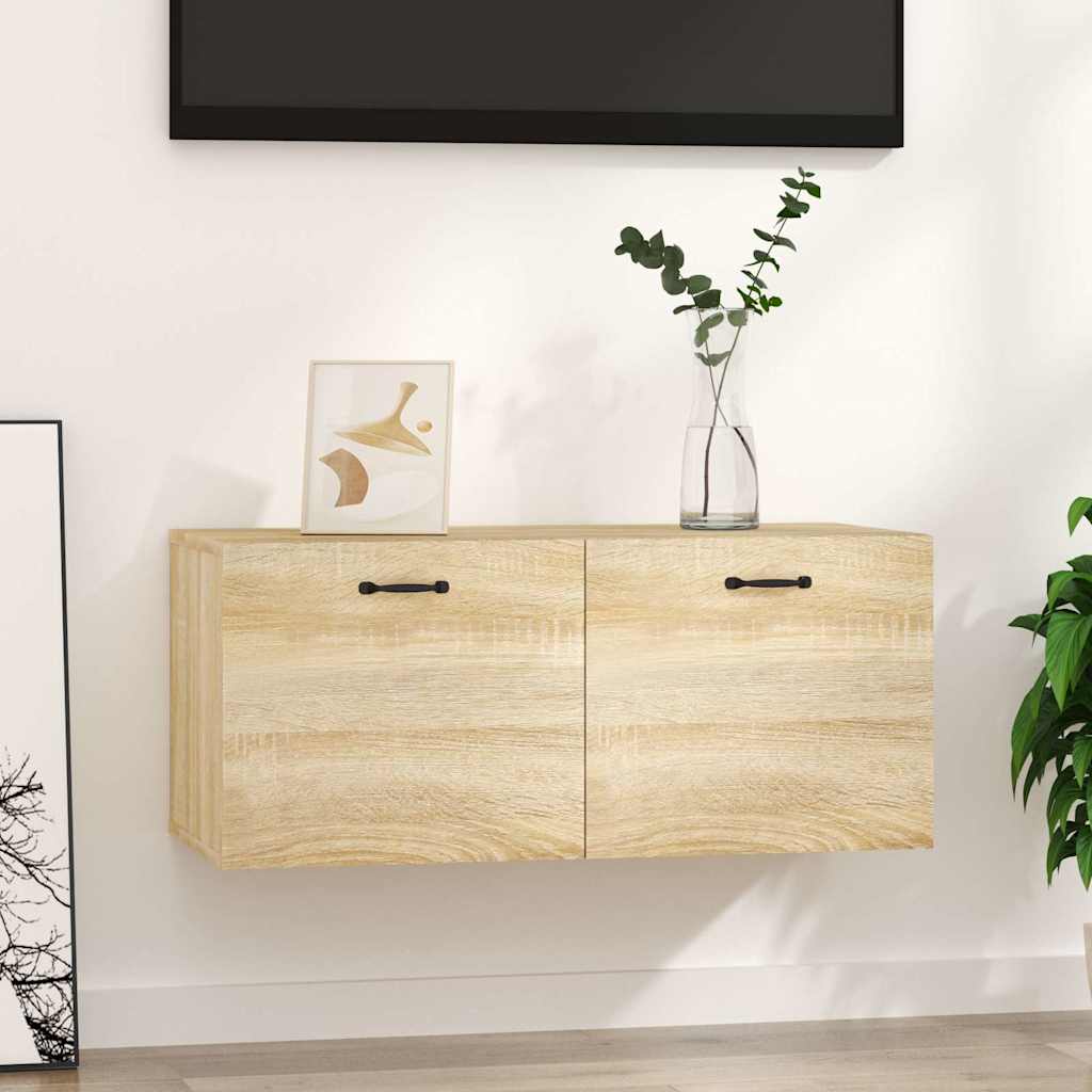vidaXL Wall Cabinet Sonoma Oak 80x36.5x35 cm Engineered Wood 1