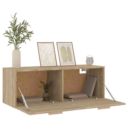vidaXL Wall Cabinet Sonoma Oak 100x36.5x35 cm Engineered Wood 4