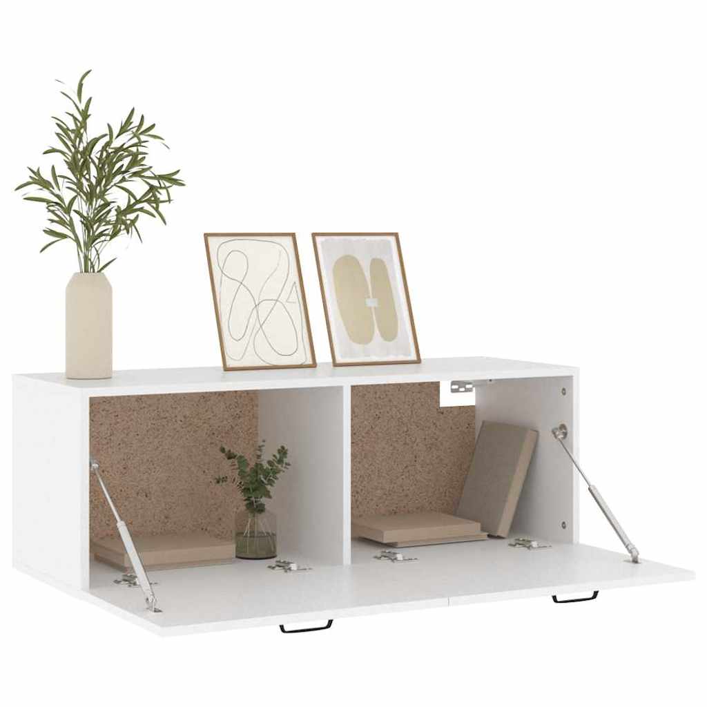 vidaXL Floating Cabinet | White | Engineered wood | Medium |  Wall mounting 4