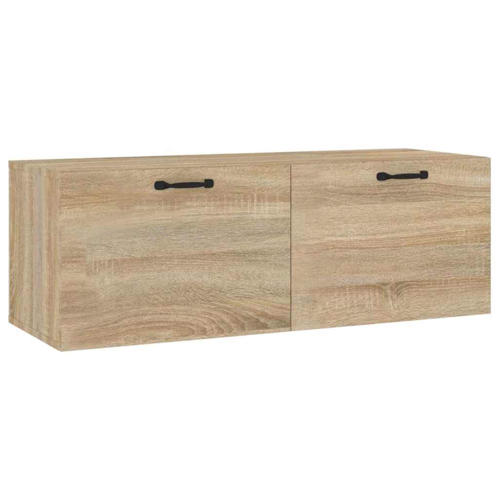 vidaXL Wall Cabinet Sonoma Oak 100x36.5x35 cm Engineered Wood 2