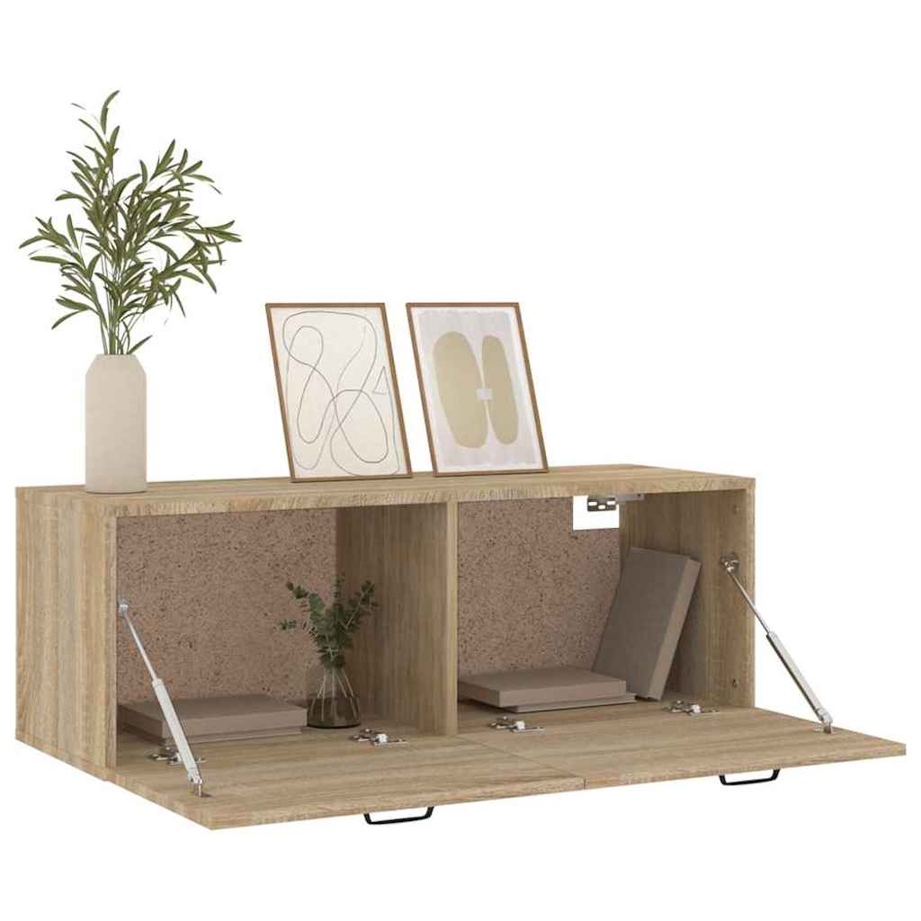 vidaXL Wall Cabinet Sonoma Oak 100x36.5x35 cm Engineered Wood 4