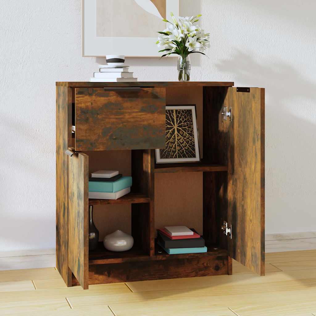 vidaXL Sideboard Smoked Oak 60x30x70 cm Engineered Wood 3
